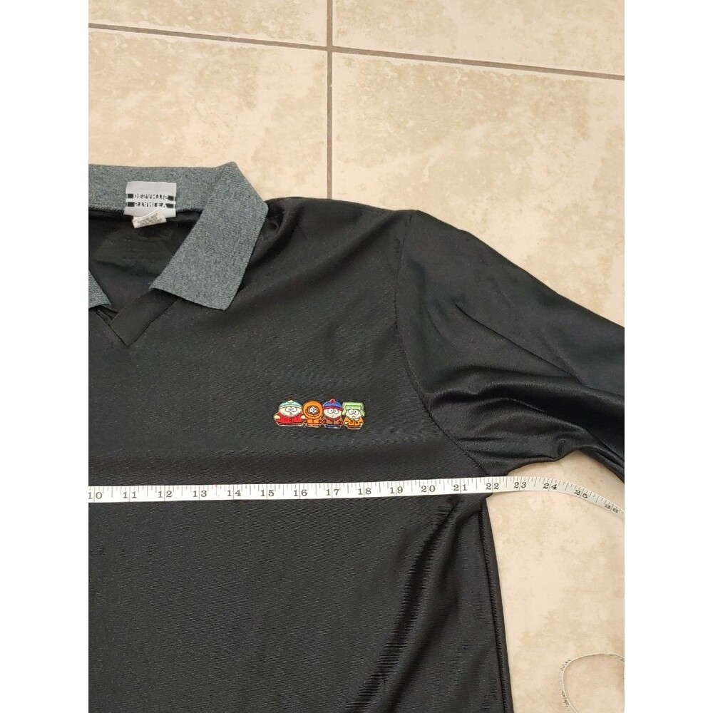 Vintage 90s Stanley Desantis Polo Men's L South Park Black Embroidered Shirt - Picture 7 of 8